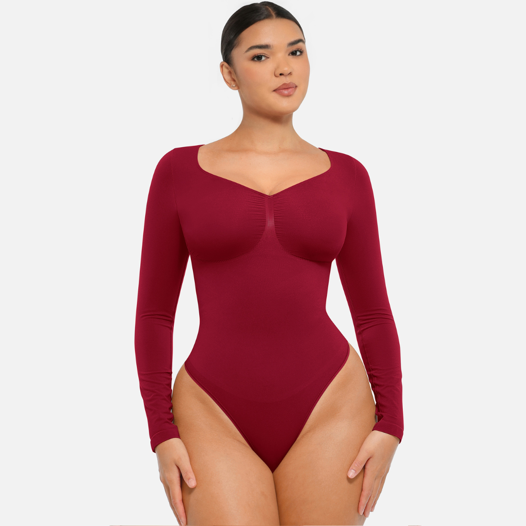 Cicin body sa dugim rukavima, podrškom za grudi i oblikovanjem struka tanga model