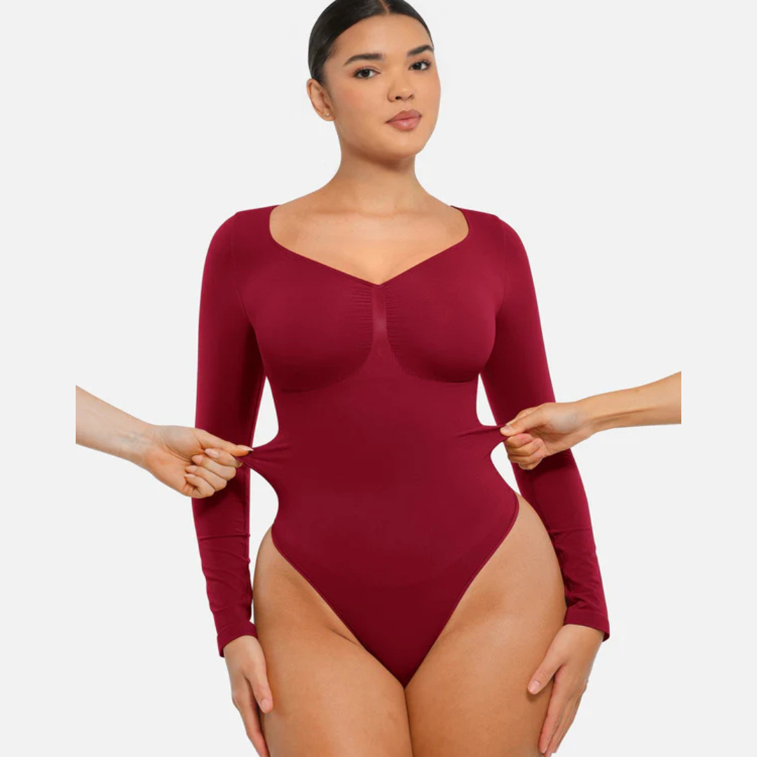 Cicin body sa dugim rukavima, podrškom za grudi i oblikovanjem struka tanga model