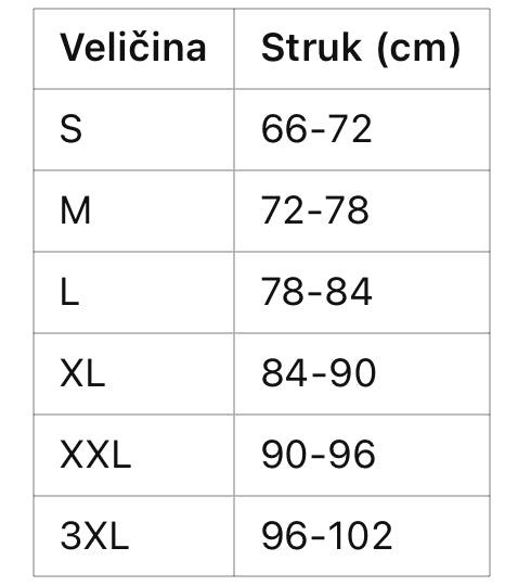 Cicin steznik sa 9 čeličnih žica (kopče i rajsfešlus)