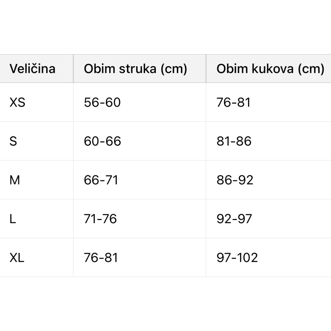 Cicin korset sa rajsferšlusom i kopčama - neoprenski