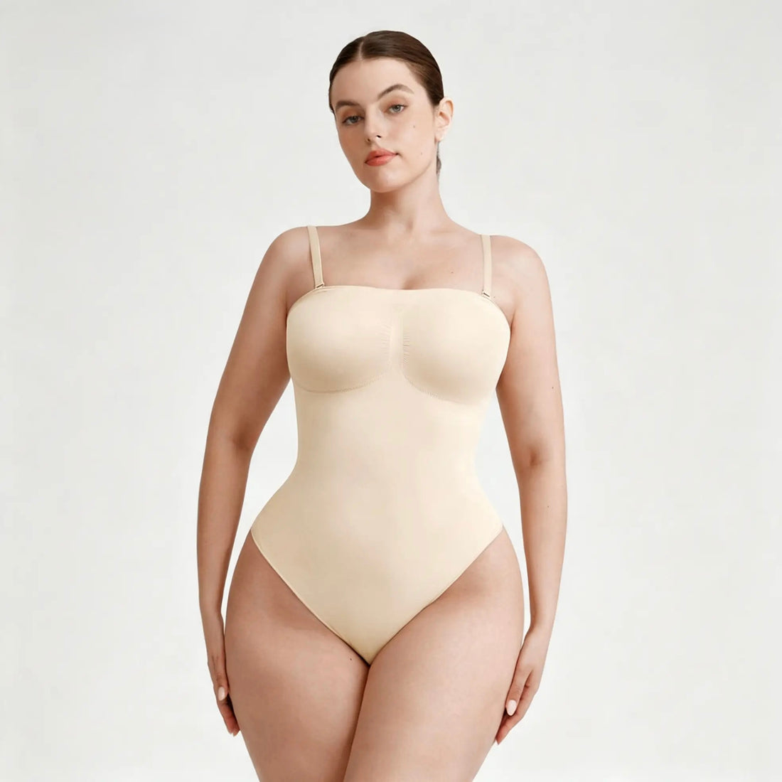 Cicin body shaper tanga sa bratelama koje se skidaju – bež steznik za zaglađivanje stomaka i oblikovanje struka