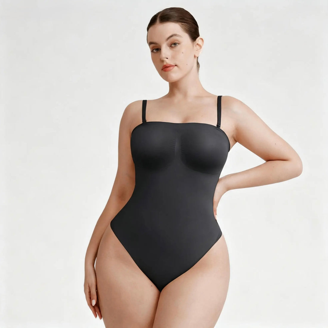 Cicin body shaper tanga sa bratelama koje se skidaju – crni steznik za oblikovanje stomaka, struka i cele figure