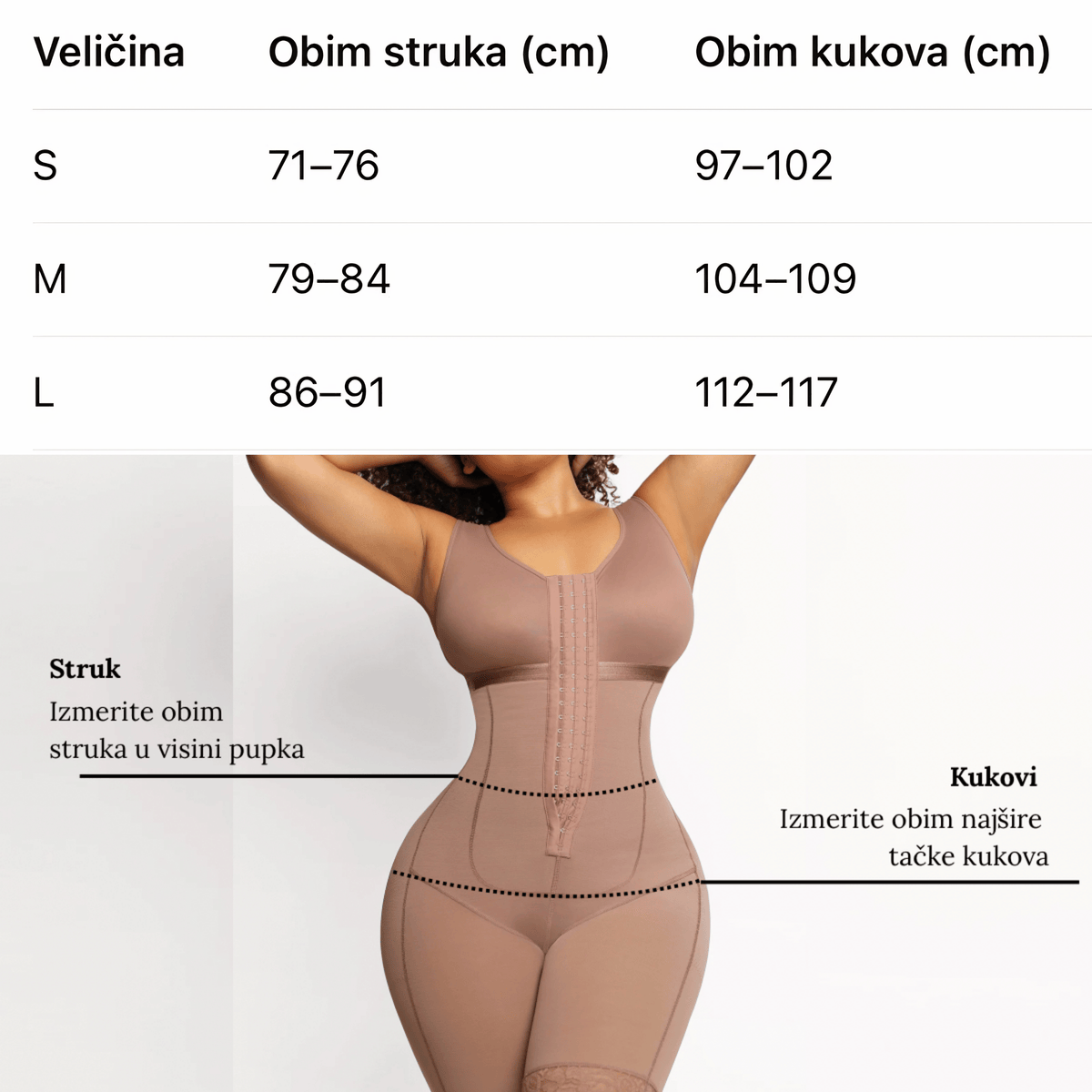 Vodič za veličinu for Cicin leopard bešavne tanga gaćice sa visokim strukom