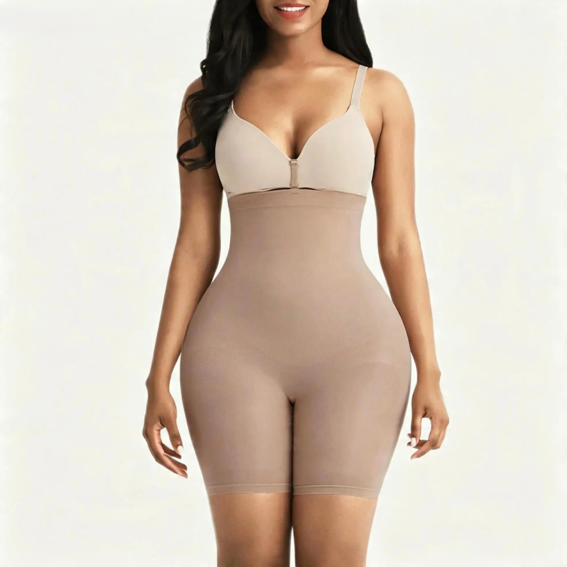 Cicin body shaper duboki šorc sa silikonskom trakom za oblikovanje struka i podizanje zadnjice, pruža maksimalnu podršku i udobnost tokom celog dana