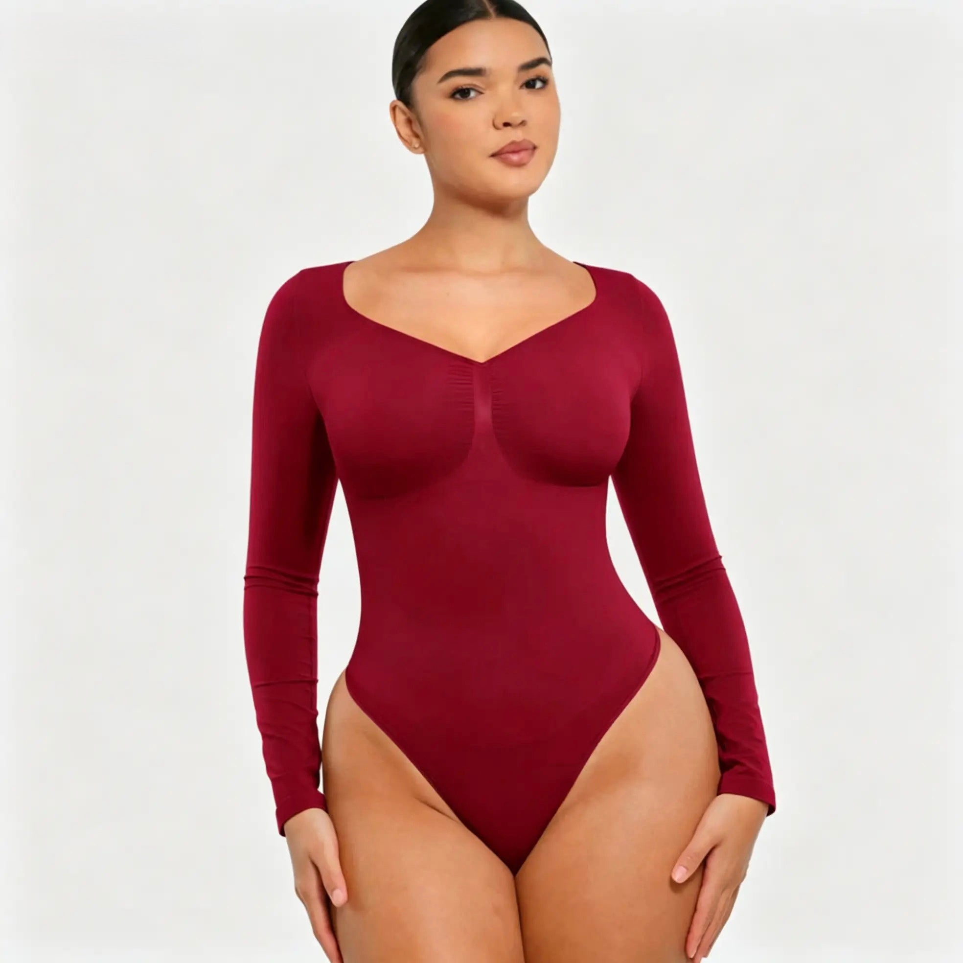 cicin  bodi shaper sa rukavima tanga bordo boja