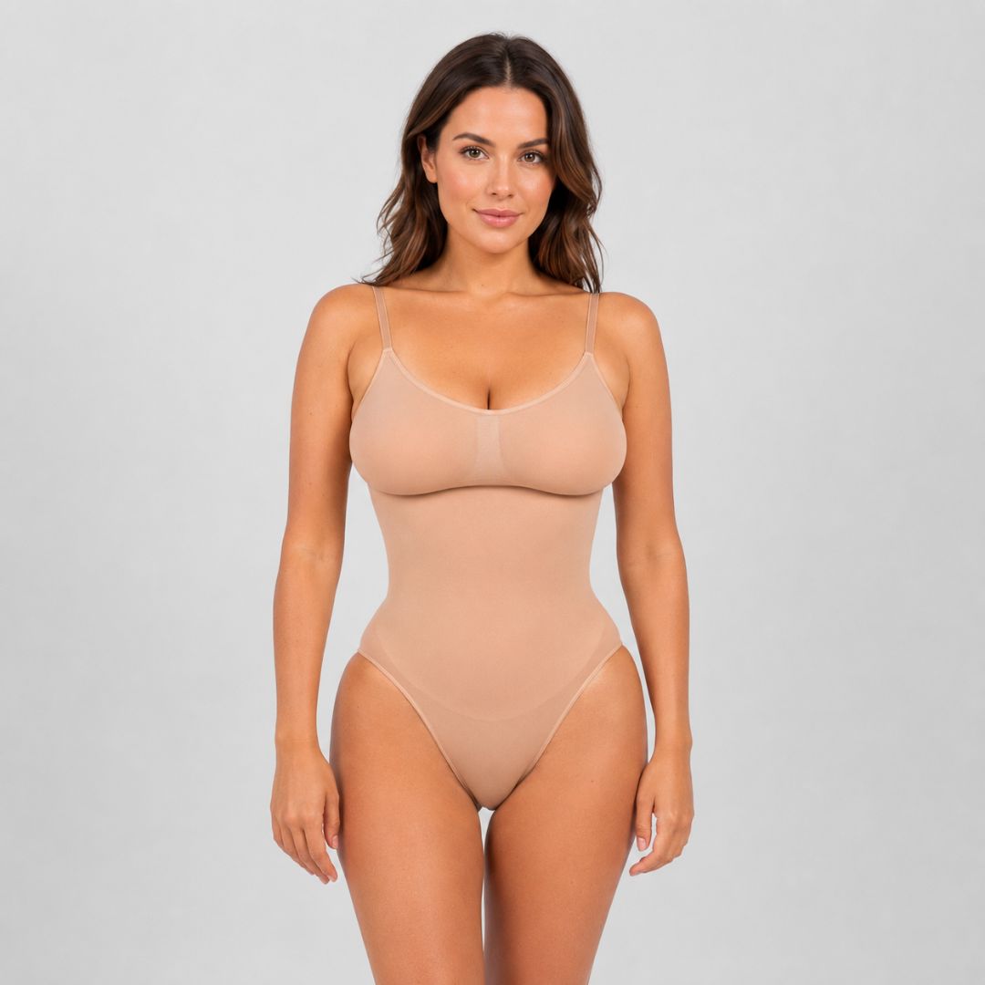Cicin body shaper donji deo gaćice sa visokim stepenom kompresije, crna boja, oblikuje struk, stomak i grudi za savršeno pristajanje ispod odeće