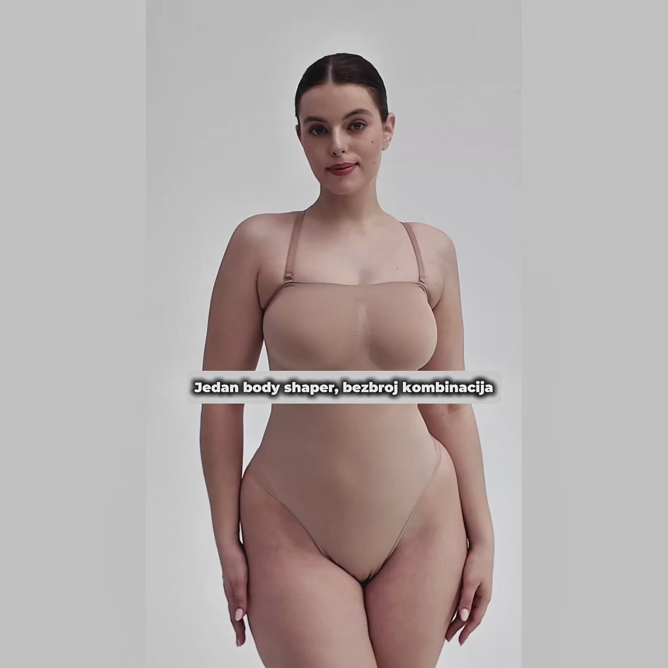 Cicin body shaper tanga sa bratelama koje se skidaju – video prikaz steznika za oblikovanje stomaka i struka